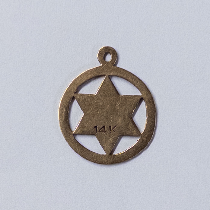 14K Gold Star of David Pendant