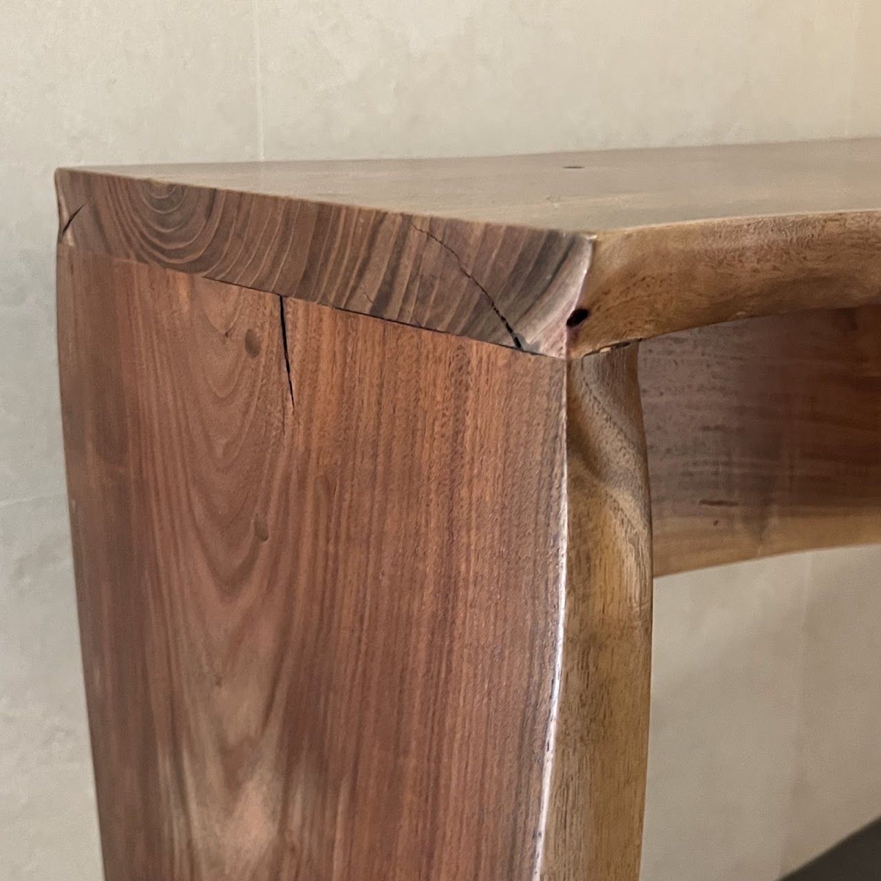 Live Edge Waterfall Console Table