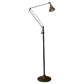 Dazor Floating Lamp Mid-Century Industrial Articulated Floor Lamp