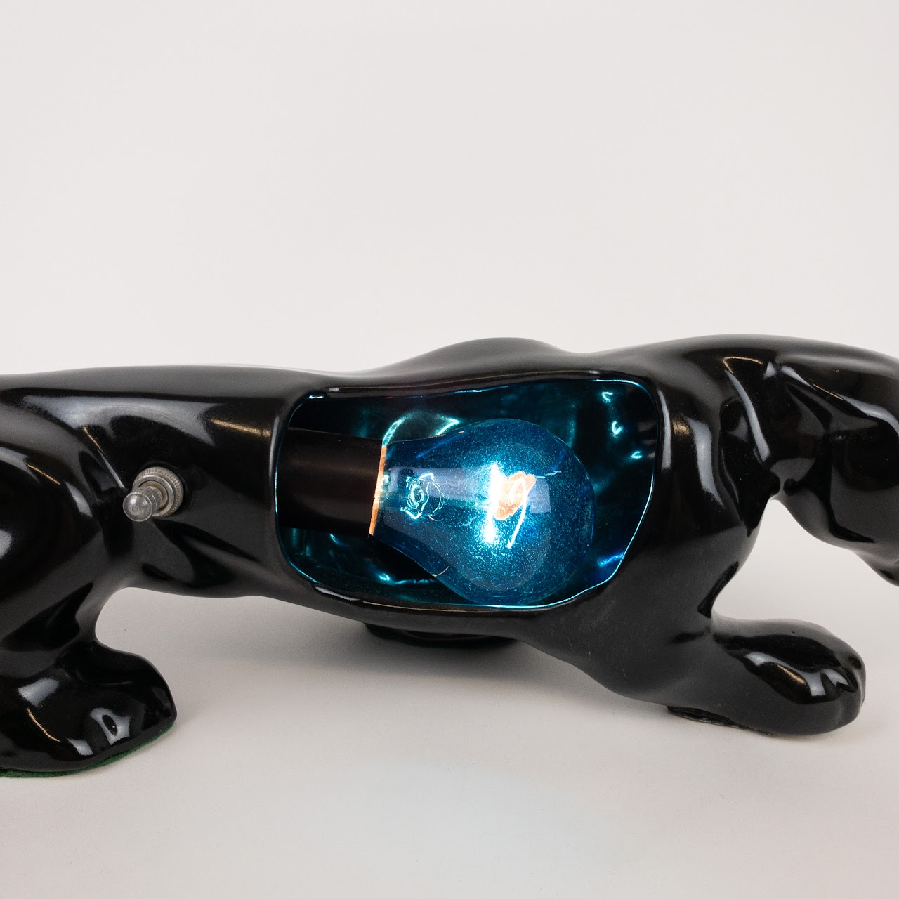 Ceramic Mid-Century Panther Lamp