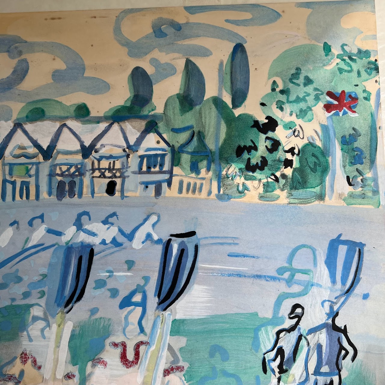 Raoul Dufy 'Henley' Vintage Five Color Pochoir Print