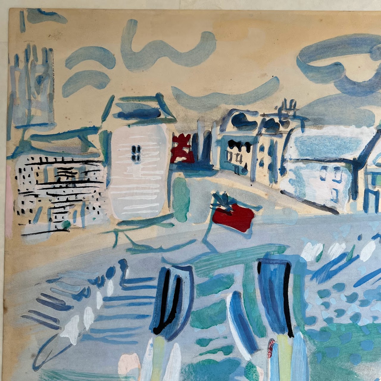 Raoul Dufy 'Henley' Vintage Five Color Pochoir Print