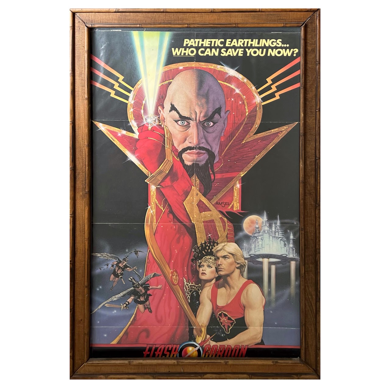 Flash Gordon Richard Amsel Vintage 1980s Movie Poster