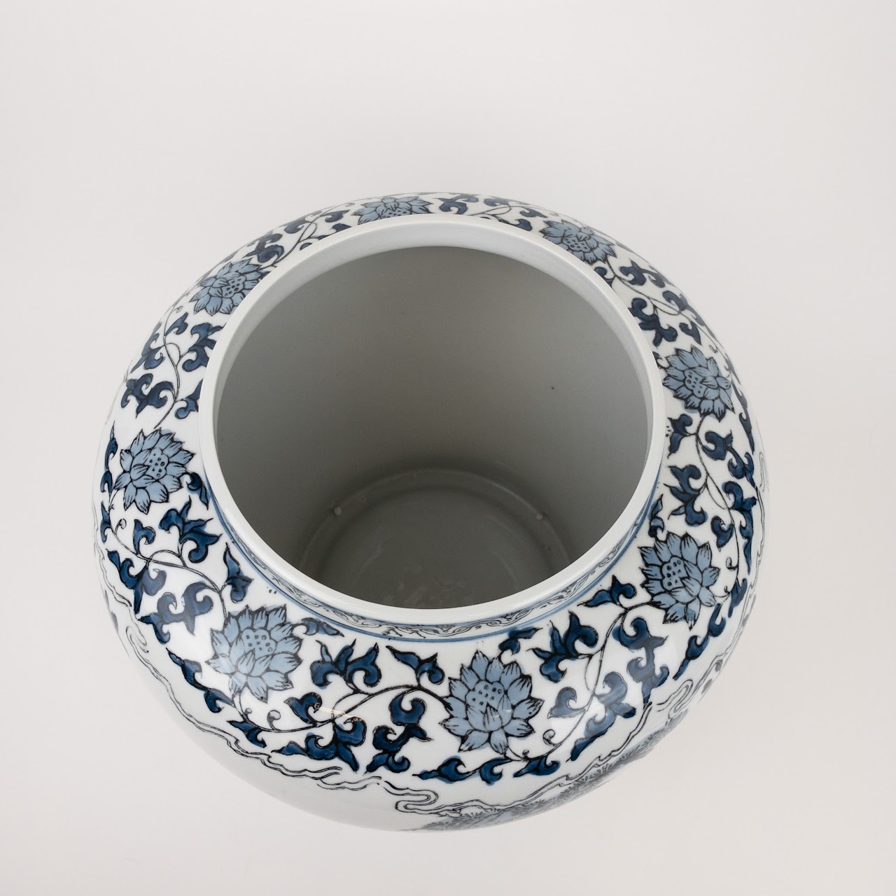 Blue & White Ceramic Ginger Jar