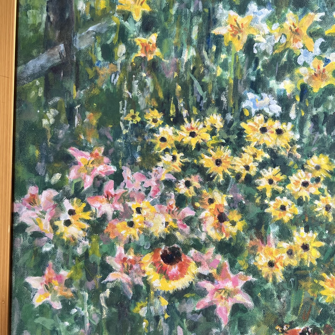 Meadow in Bloom Signed Oil Painting