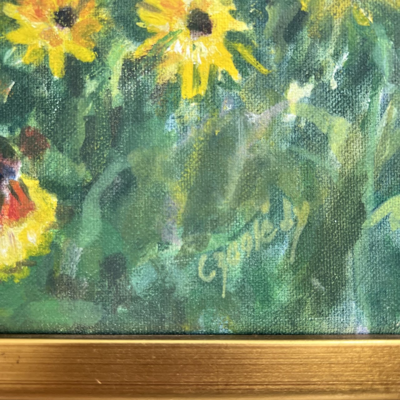 Meadow in Bloom Signed Oil Painting