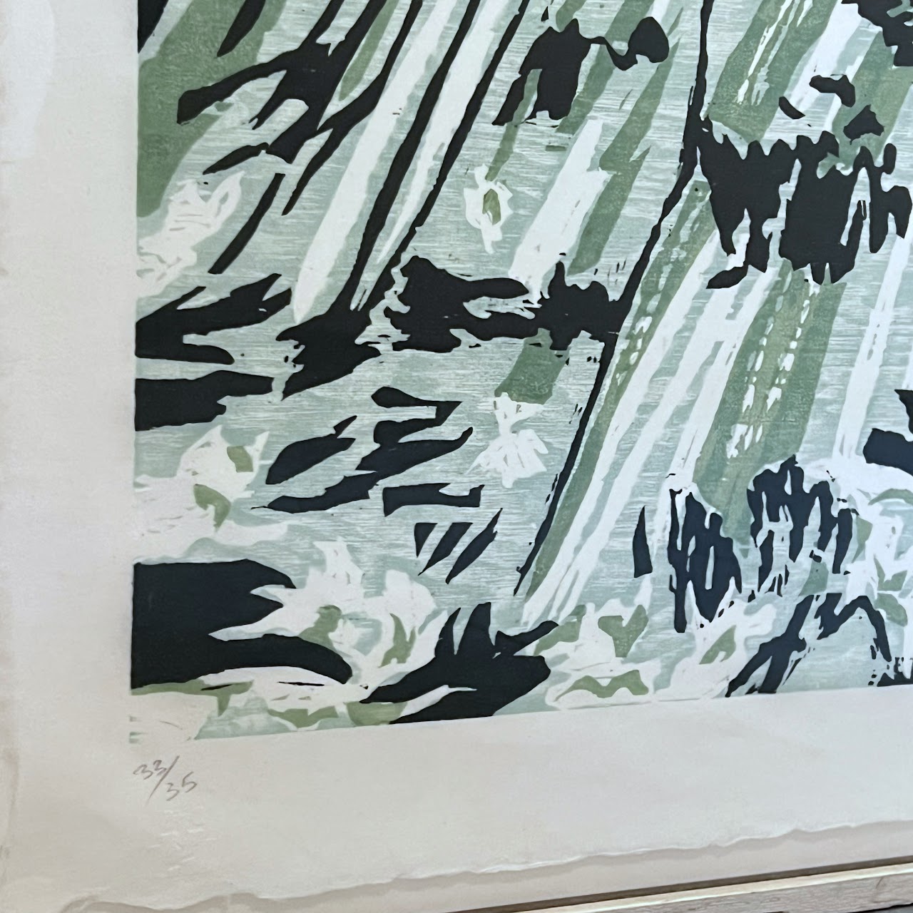 Richard Bosman 'Rapids' Signed Woodblock Print