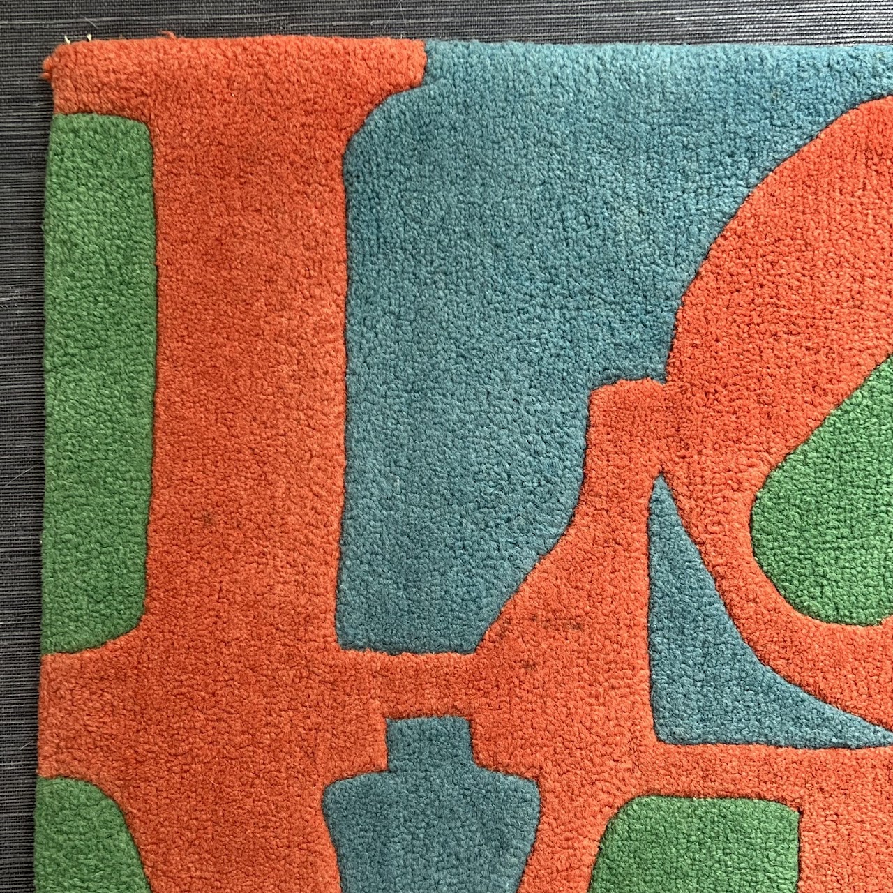 After Robert Indiana 'Love' Hand Tufted Rug