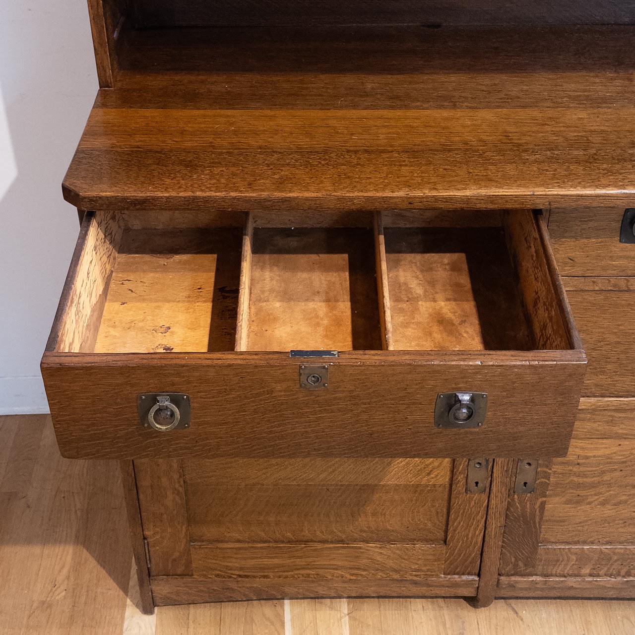 Early 20th C. Stickley Bros. Mission Oak Hutch Sideboard