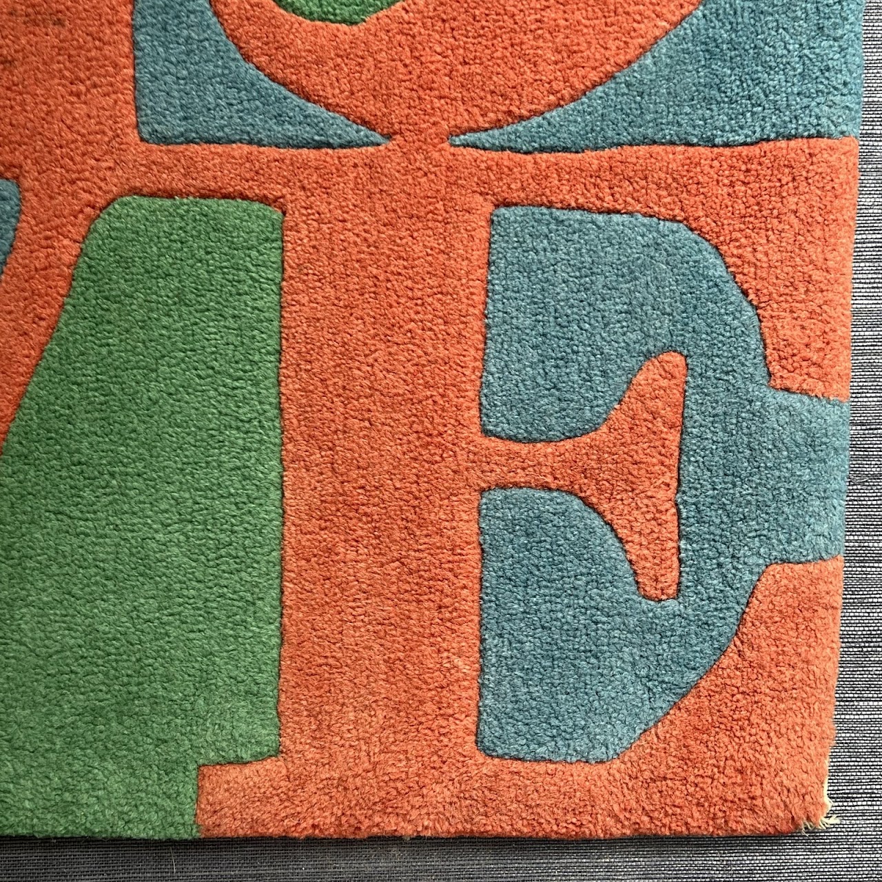 After Robert Indiana 'Love' Hand Tufted Rug