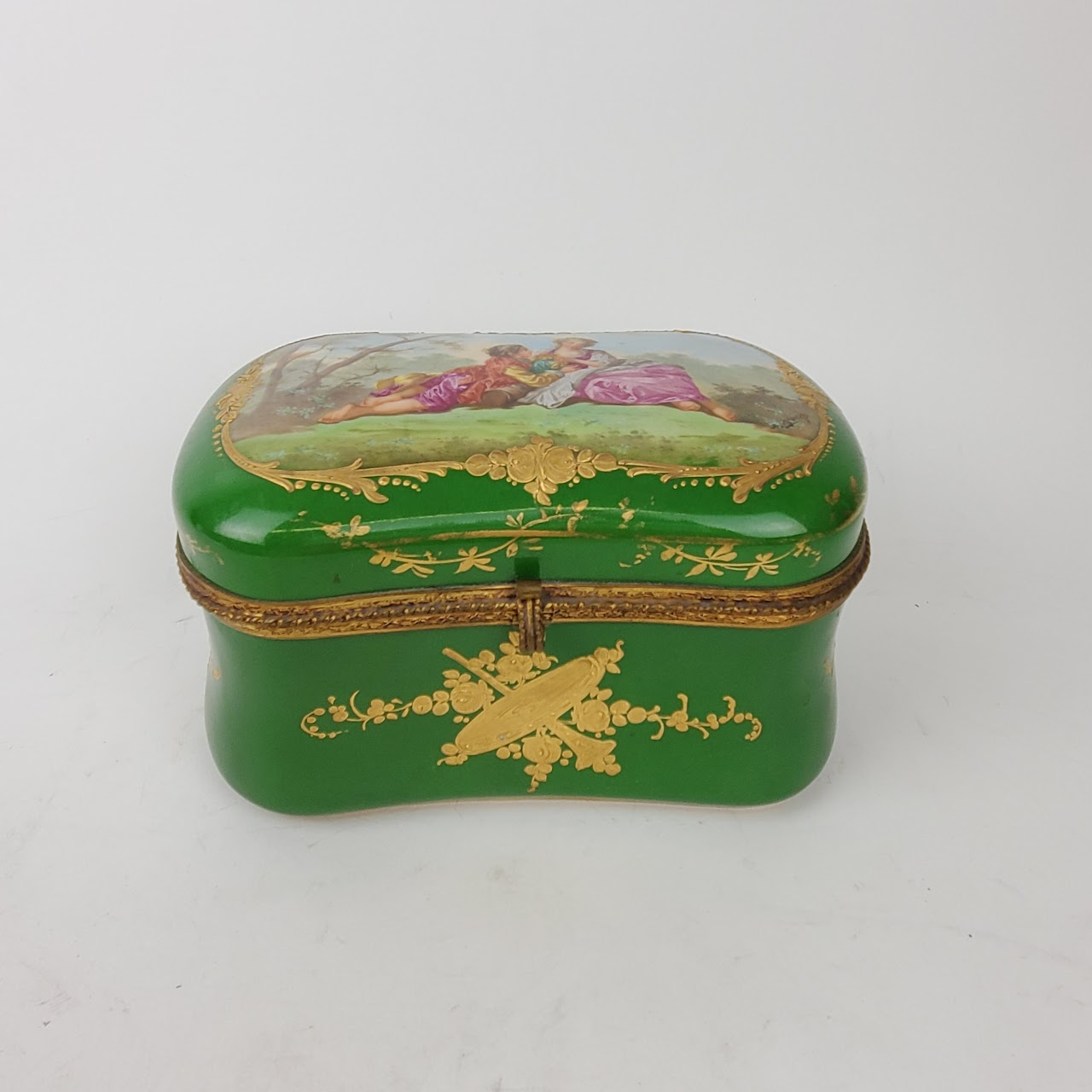 Chateau De Longpre Hand Painted Porcelain Box