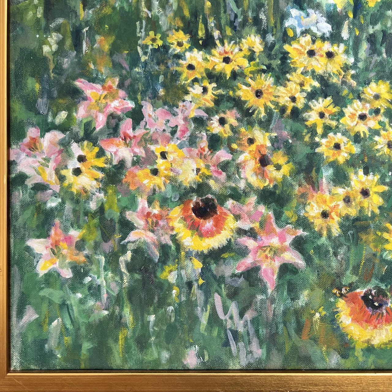 Meadow in Bloom Signed Oil Painting