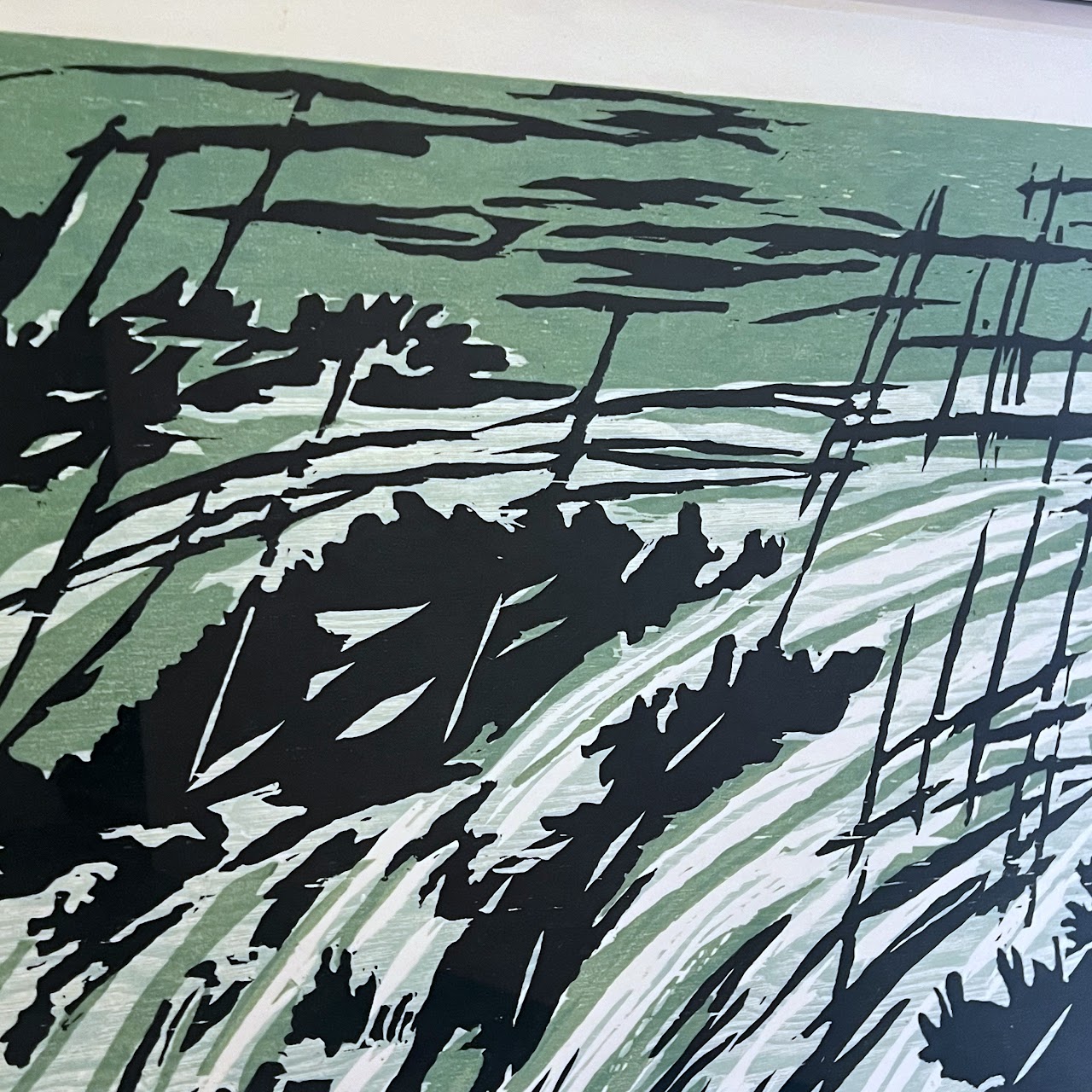 Richard Bosman 'Rapids' Signed Woodblock Print