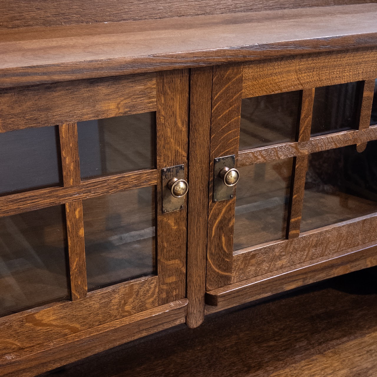 Early 20th C. Stickley Bros. Mission Oak Hutch Sideboard