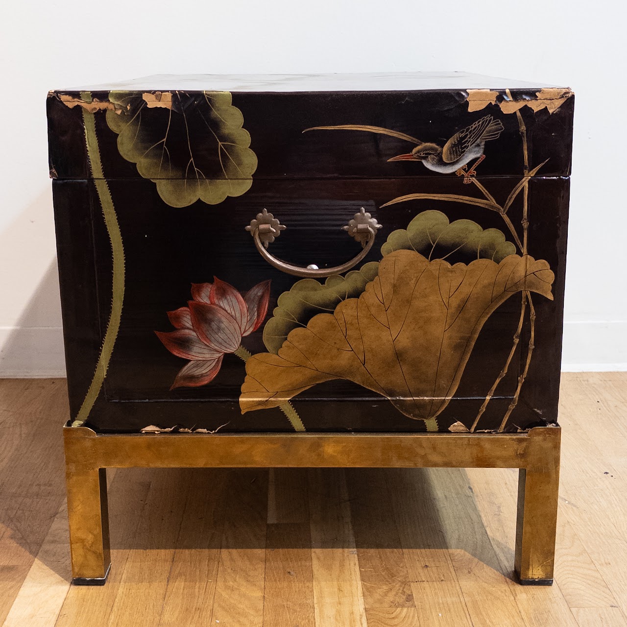 Chinese Hand Painted Lacquered Tea Chest