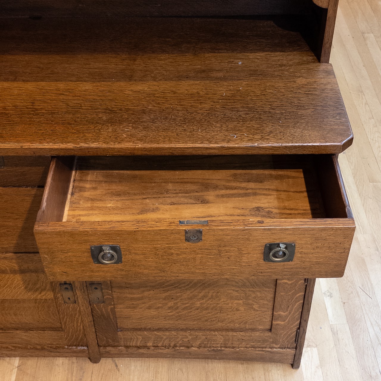 Early 20th C. Stickley Bros. Mission Oak Hutch Sideboard