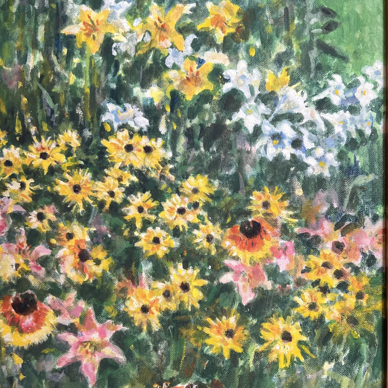 Meadow in Bloom Signed Oil Painting