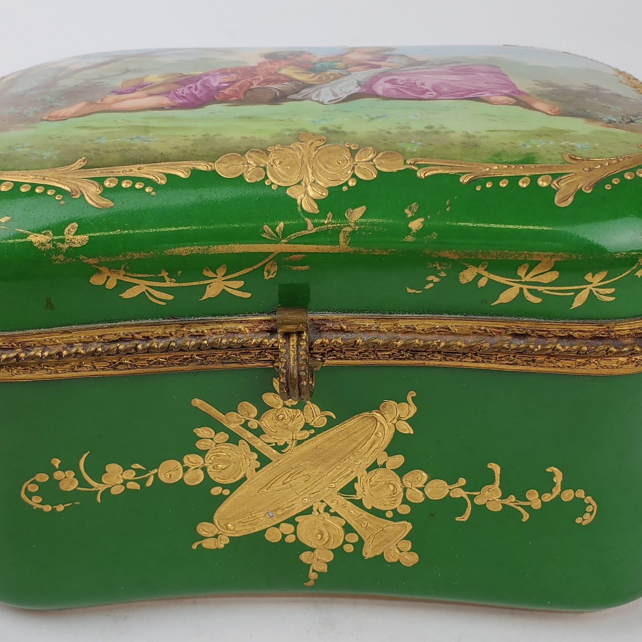 Chateau De Longpre Hand Painted Porcelain Box