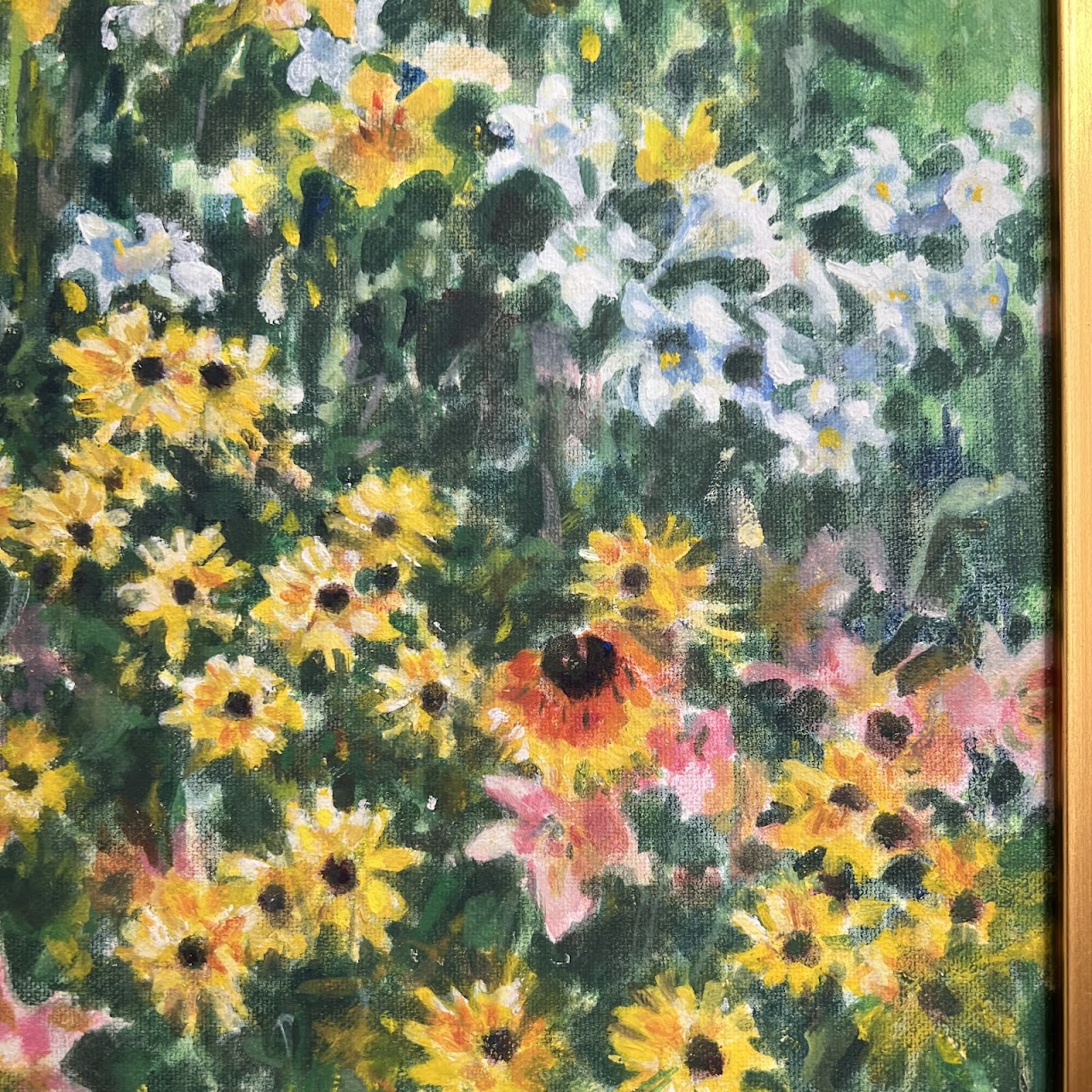 Meadow in Bloom Signed Oil Painting