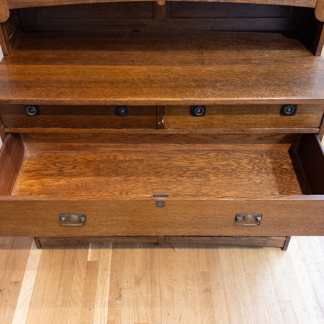 Early 20th C. Stickley Bros. Mission Oak Hutch Sideboard