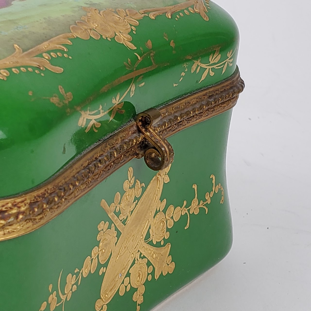 Chateau De Longpre Hand Painted Porcelain Box