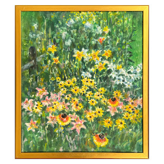 Meadow in Bloom Signed Oil Painting