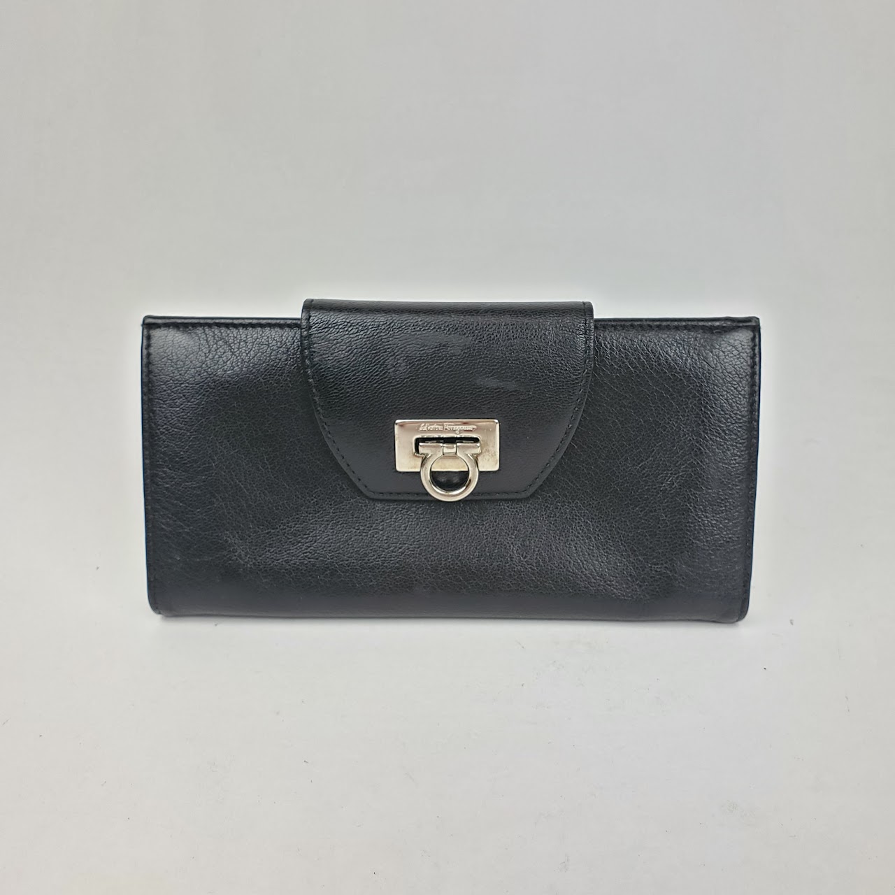 Salvatore Ferragamo Gancini Leather Portfolio Wallet