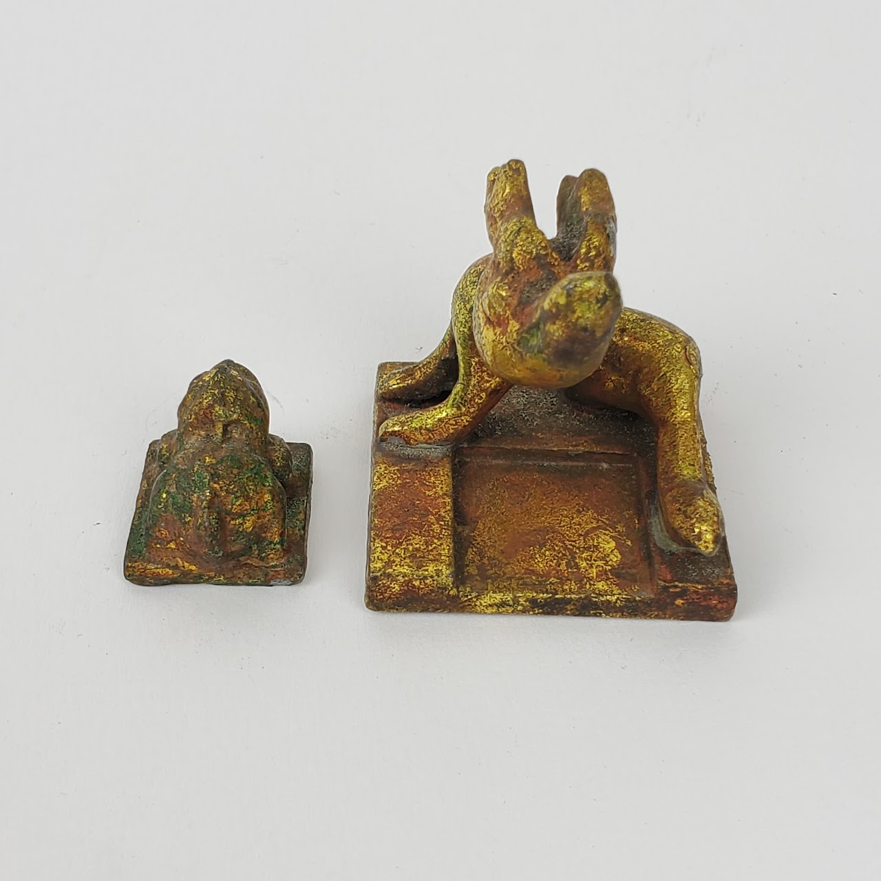 Chinese Antique Bronze Seal Stamp Duo