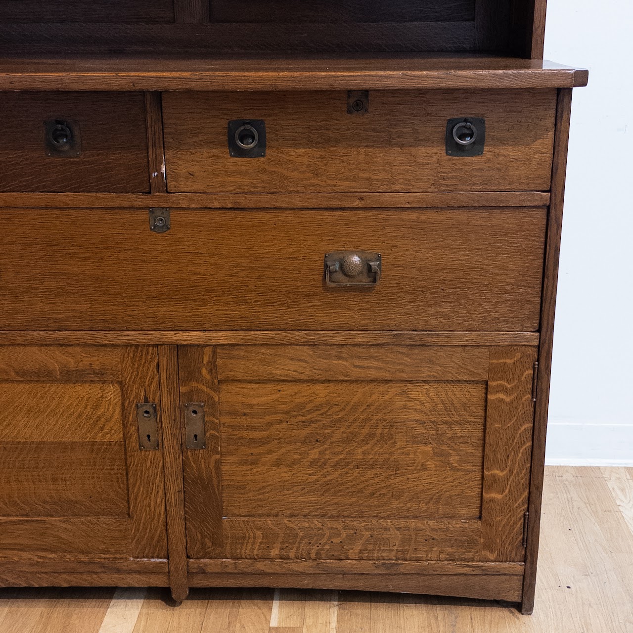 Early 20th C. Stickley Bros. Mission Oak Hutch Sideboard