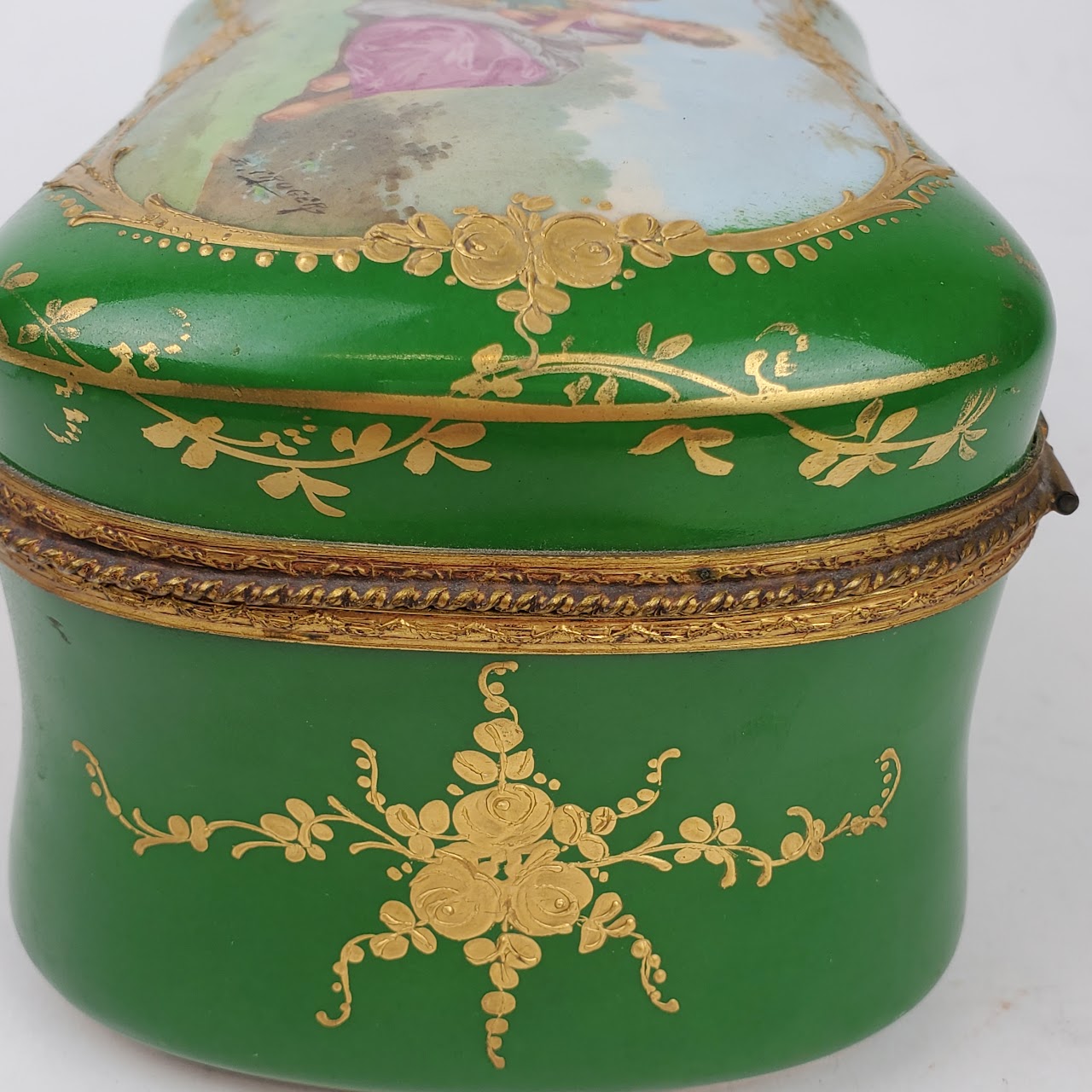 Chateau De Longpre Hand Painted Porcelain Box