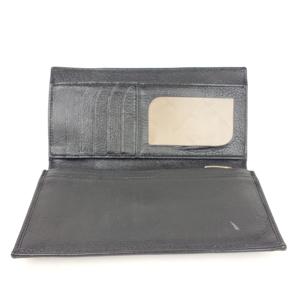 Salvatore Ferragamo Gancini Leather Portfolio Wallet