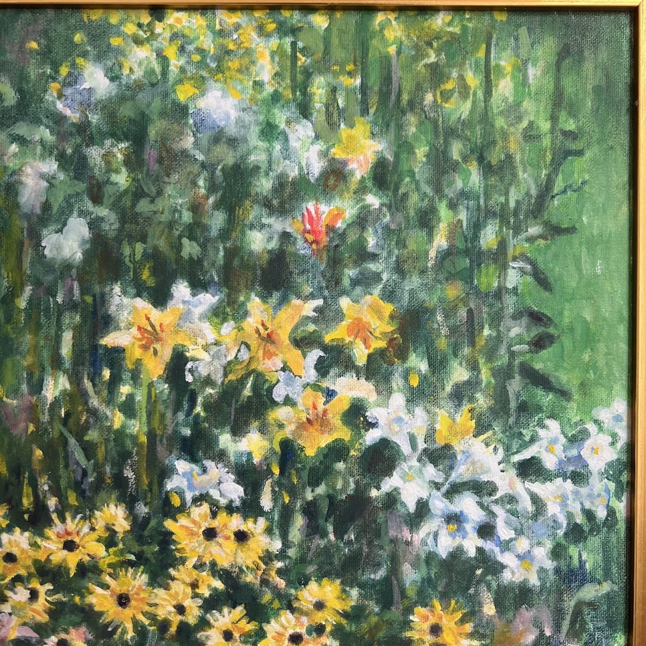 Meadow in Bloom Signed Oil Painting