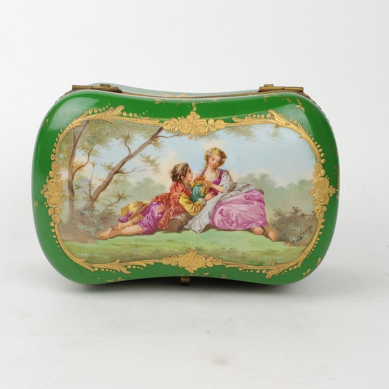 Chateau De Longpre Hand Painted Porcelain Box