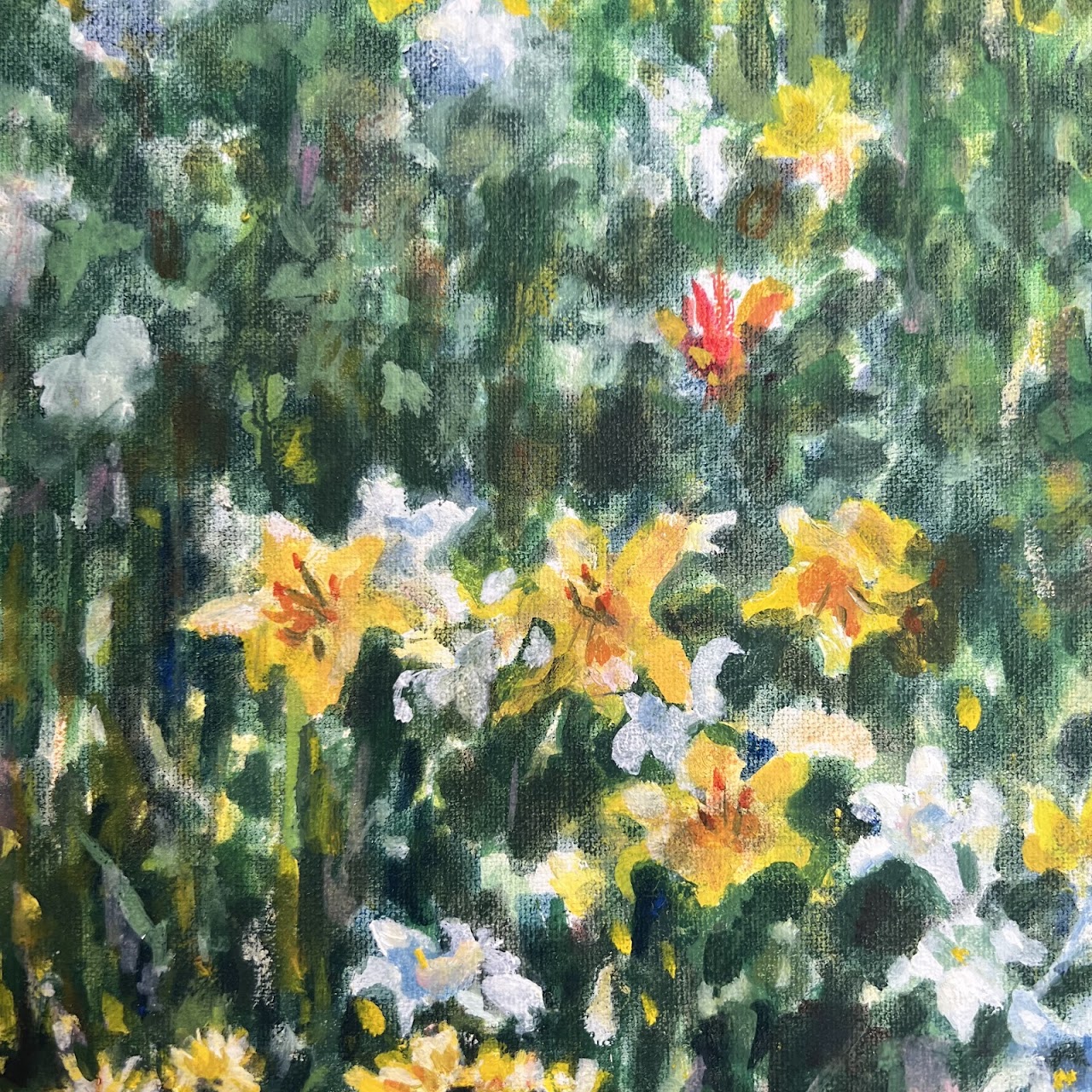 Meadow in Bloom Signed Oil Painting