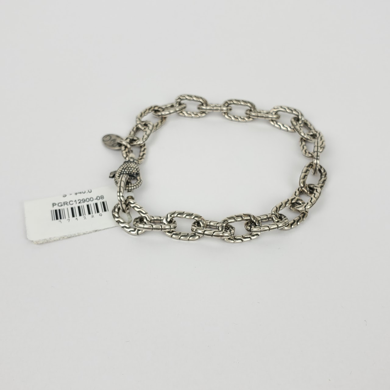 Philip Gavriel Sterling Silver Textured Oval Links Bracelet