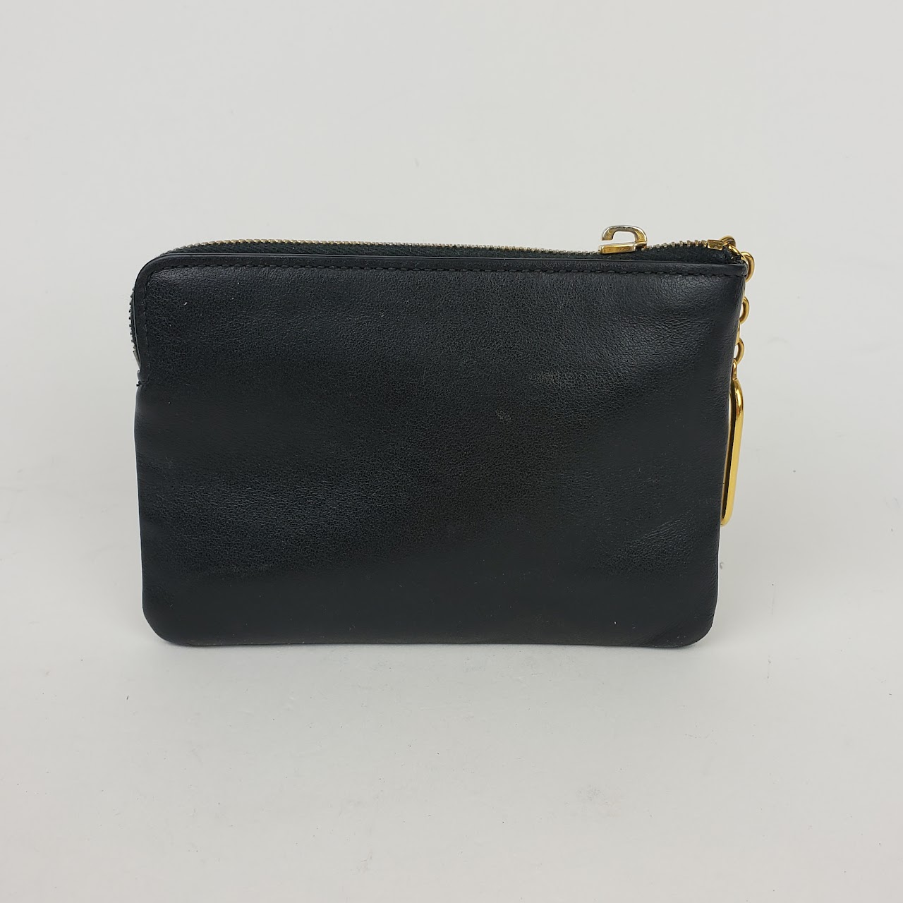 Celine Limited Edition Black Leather Solo Coin Purse