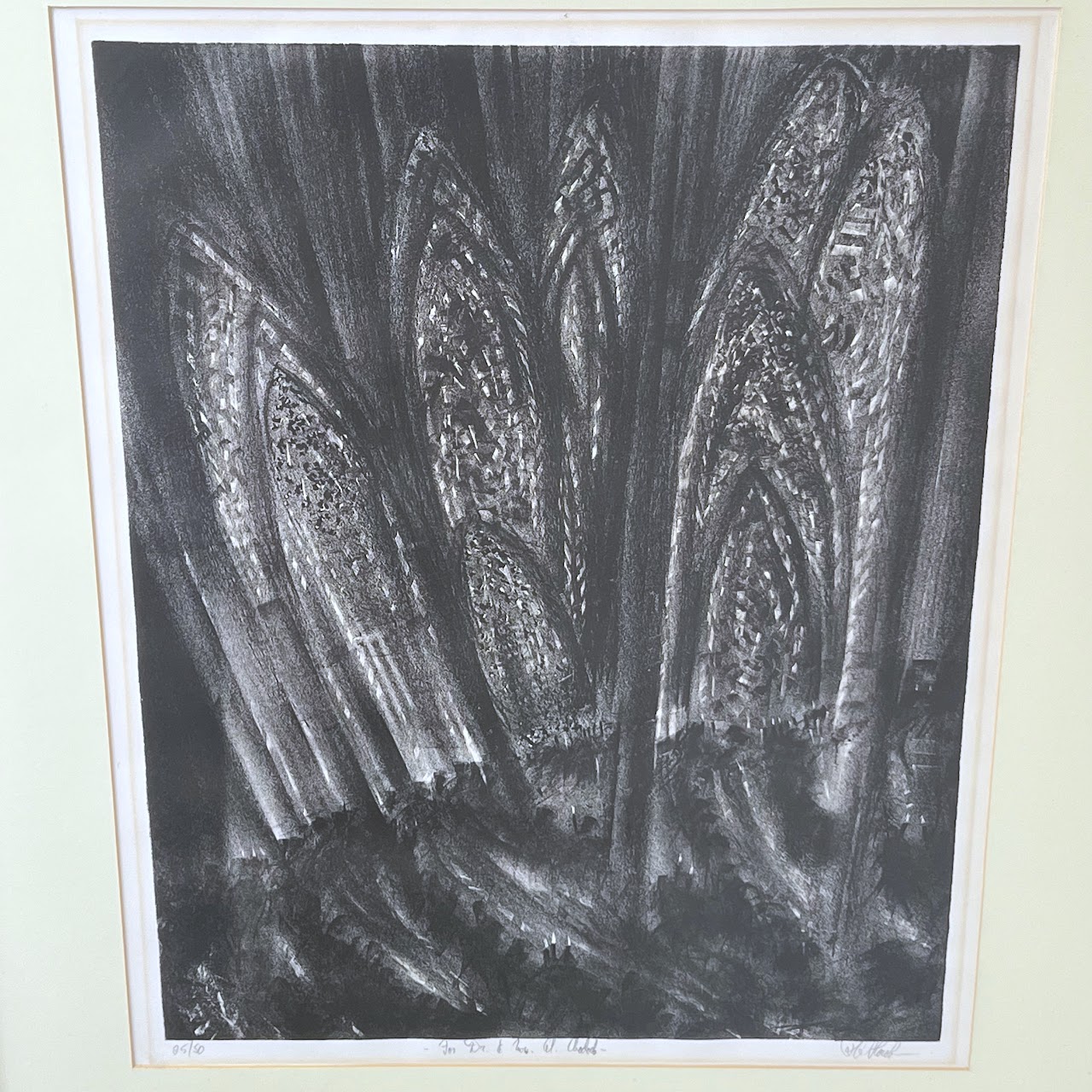 Richard Florsheim 'Cathedral' Signed Lithograph