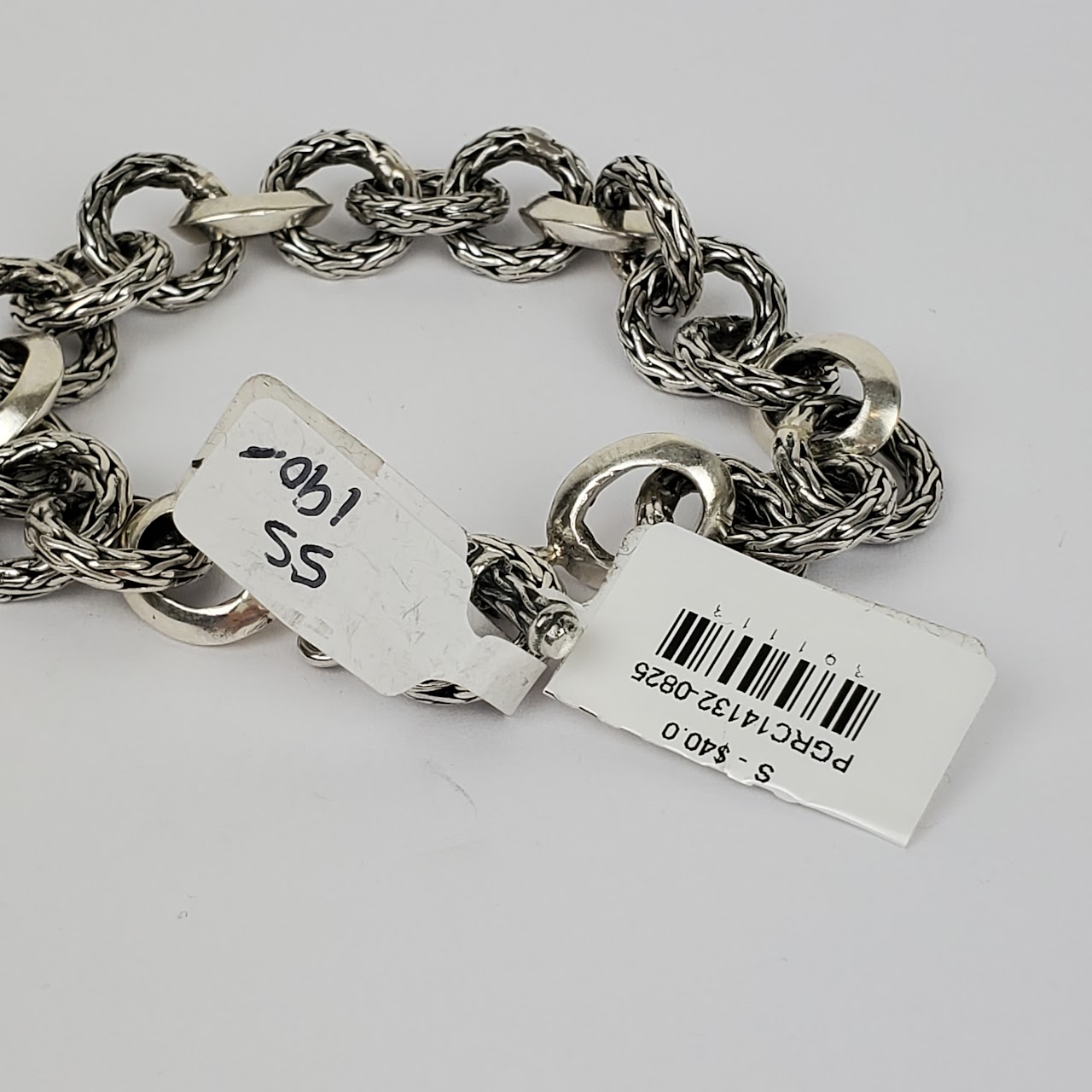 Phillip Gavriel Sterling Silver Royal Chain Cable Loop Bracelet