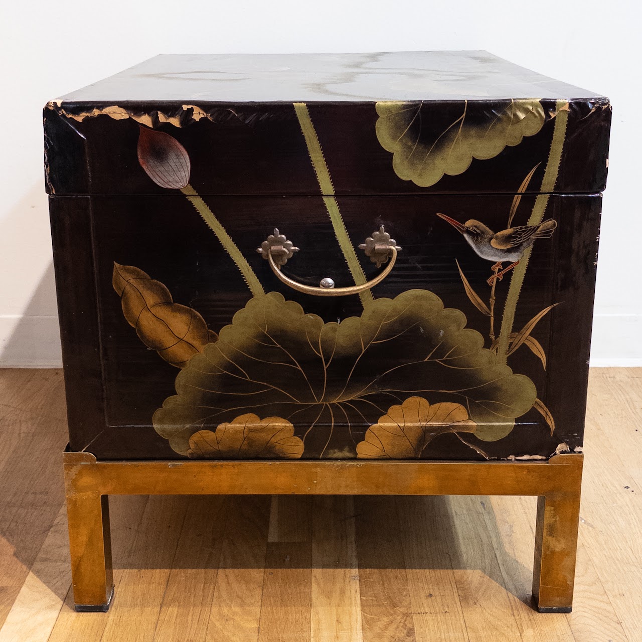 Chinese Hand Painted Lacquered Tea Chest