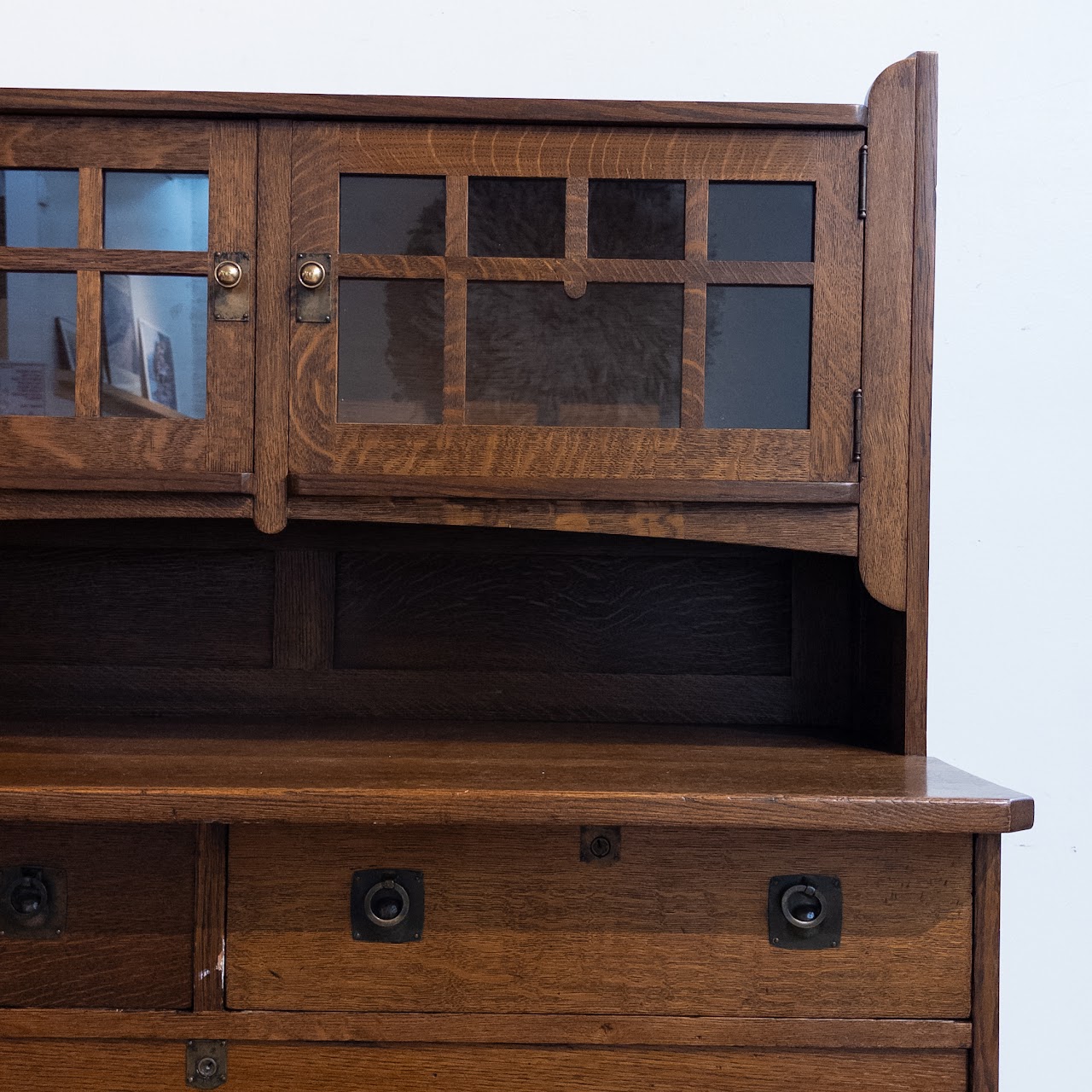 Early 20th C. Stickley Bros. Mission Oak Hutch Sideboard