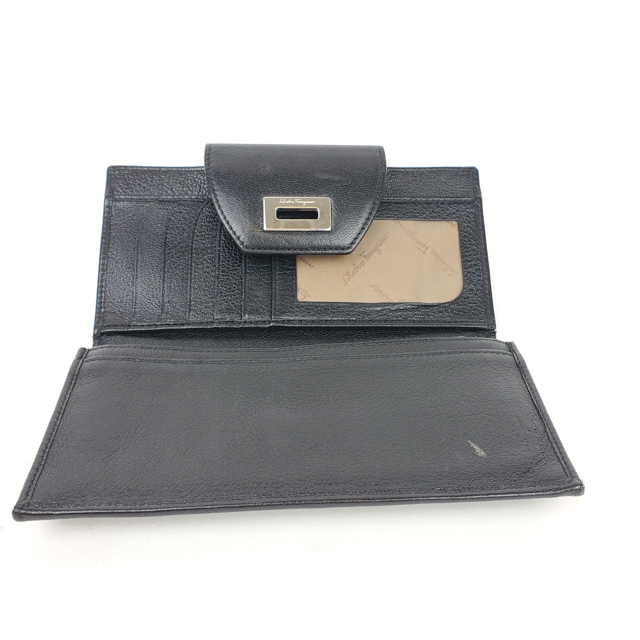 Salvatore Ferragamo Gancini Leather Portfolio Wallet