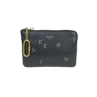 Celine Limited Edition Black Leather Solo Coin Purse