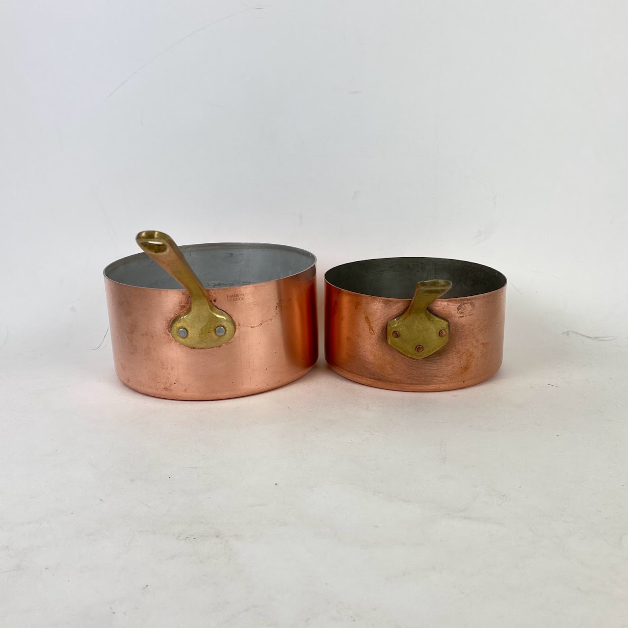 Copper Sauce Pan Pair