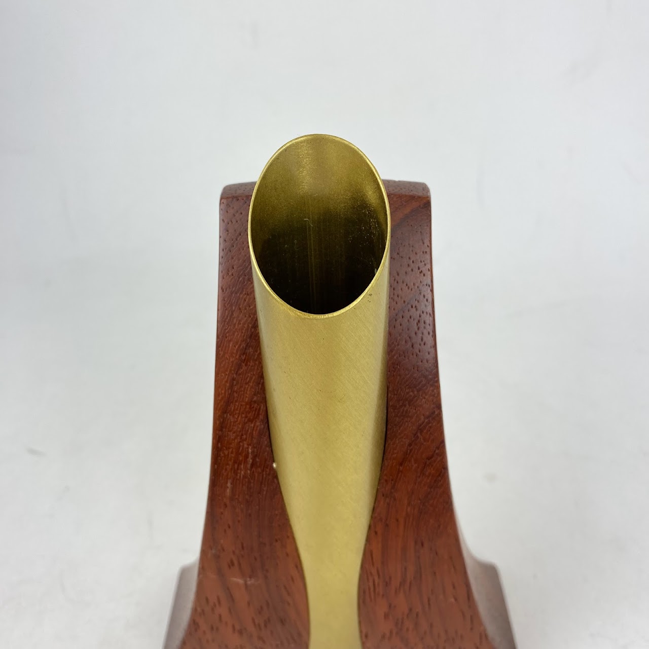 Davin & Kesler Wood & Brass Bud Vase