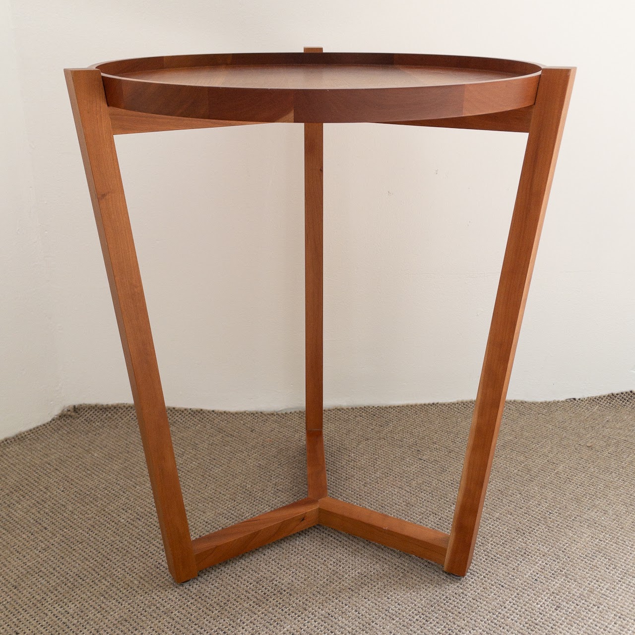 Contemporary Cherry Accent Table