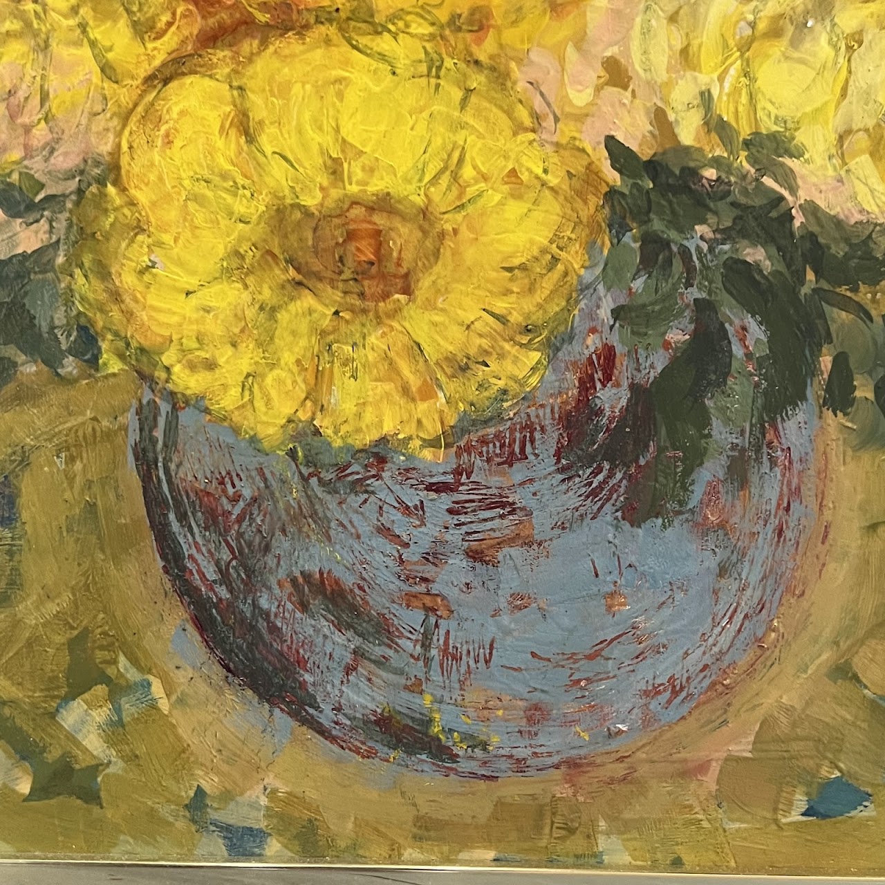 E.M. Kaufman Still Life with Flowers Signed Oil Painting