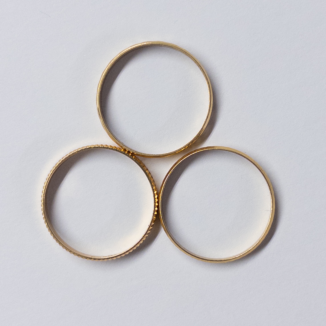 18K Gold Milor Stacking Ring Trio