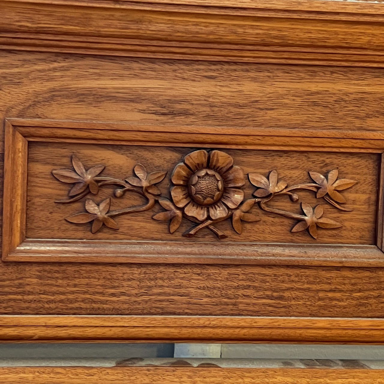 Eastlake Victorian Oak Marble-Top Dresser with Mirror