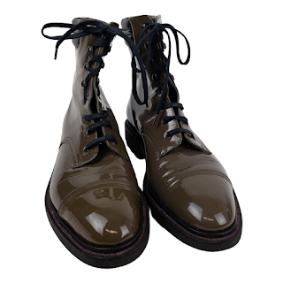 Robert Clergerie Patent Leather Lace-Up Boots