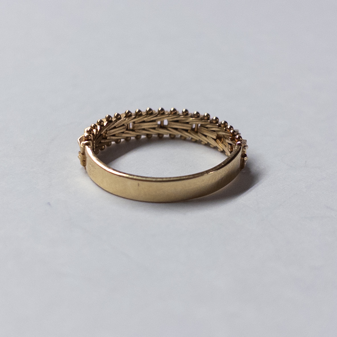 14K Gold Half Mesh Ring